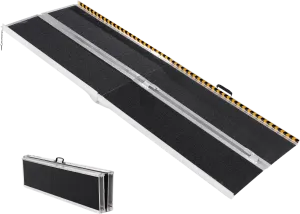 Vevor Portable Wheelchair Ramp 8' 800 lbs Folding Non-Slip Aluminum New