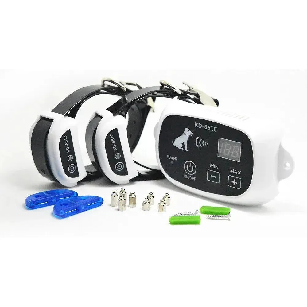 Wireless Electric Dog Pet Fence Containment System - LCD Display & Waterproof Collar