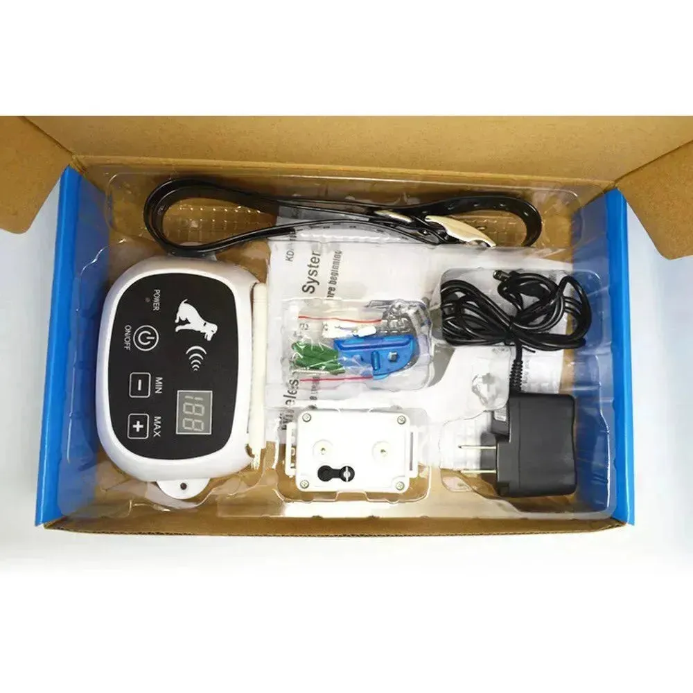 Wireless Electric Dog Pet Fence Containment System - LCD Display & Waterproof Collar