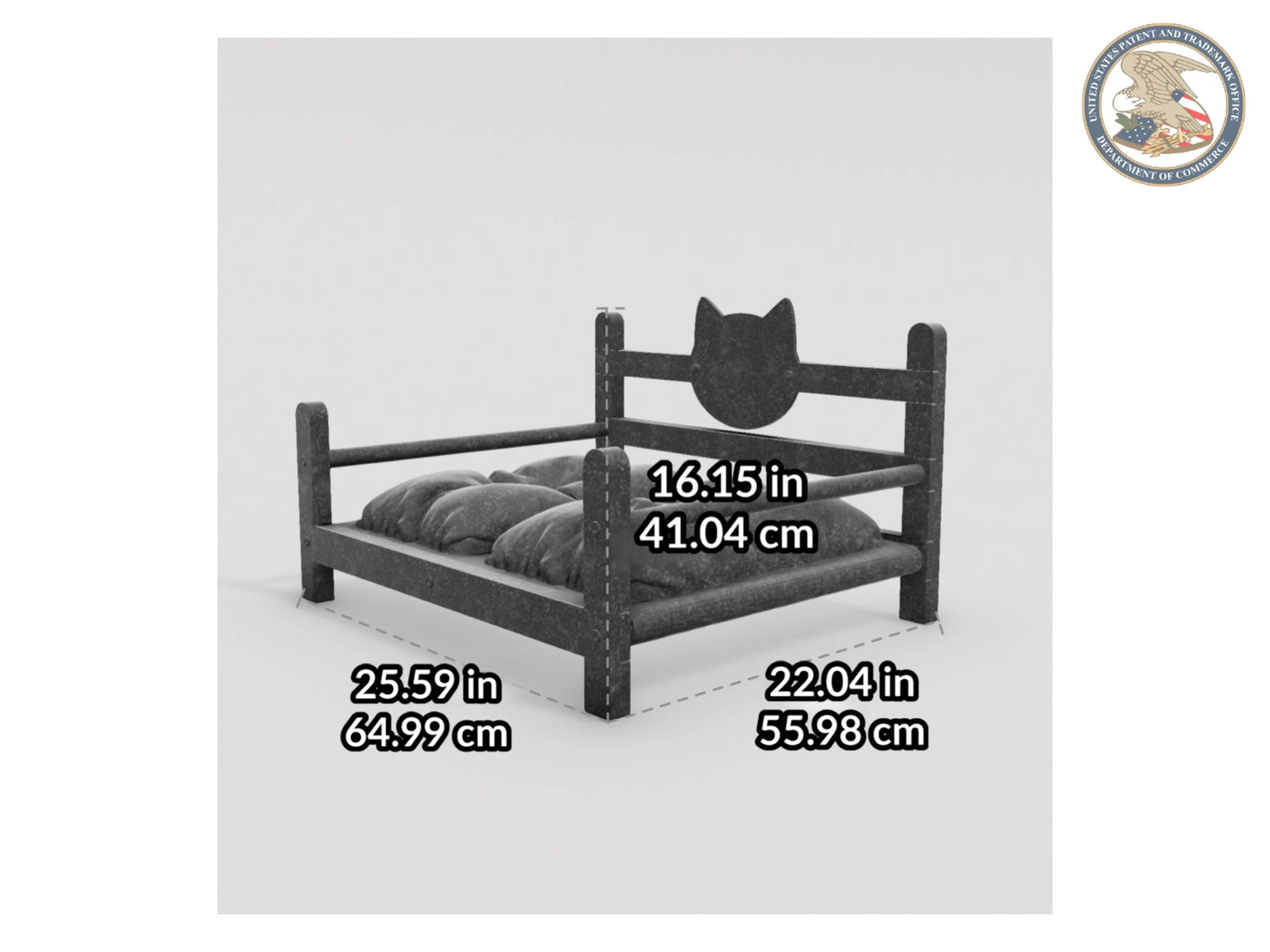 WLO® Black Basic Modern Cat Bed