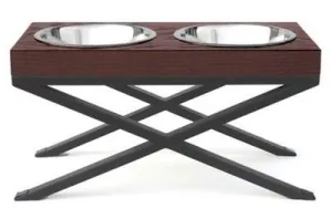 Woodsman Double Raised Dog Bowl